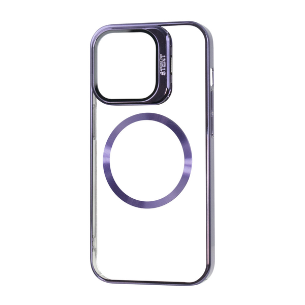 Чехол PHIBR Window Leaf MagSafe для Iphone 12 / 12 Pro Прозрачный / Deep Purple 70074
