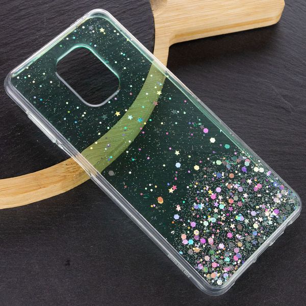 Чохол з блискітками Shine Glitter для Xiaomi Redmi Note 9s / Note 9 Pro Прозорий / М'ятний 54415