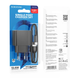 Мережевий зарядний пристрій BOROFONE BAS11A 10.5W 1USB+кабель USB to Type-C 1m Black 87809 2