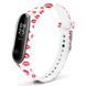 Ремешок с рисунком для Xiaomi Mi Band 5/6 Губы / Белый 44104 2