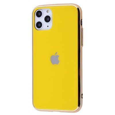 Чохол Glass Case для iPhone 11 Pro Max Жовтий 36553