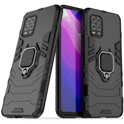 Противоударный чехол Transforme Ring для Xiaomi Mi 10 Lite Черный / Soul Black 44491