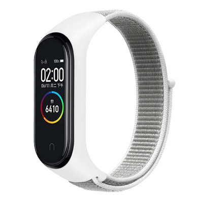 Ремінець Nylon New для Xiaomi Mi Band 3/4/5/6/7 White 86251