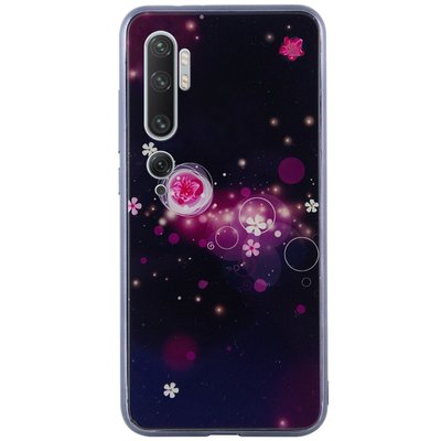 Чохол TPU+Glass Fantasy для Xiaomi Mi Note 10 / 10 Pro Пухирці і квіти 39444