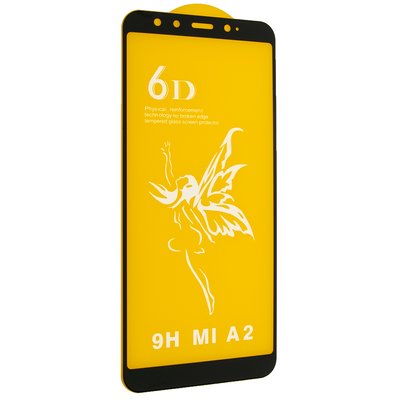 Защитное стекло 6D Premium для Xiaomi Mi 6x / Mi A2 Black 50328