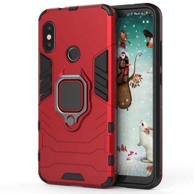 Протиударний чохол Transforme Ring для Xiaomi Redmi Note 6 Pro Red 31693