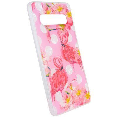 Чехол Glue Фламинго для Samsung Galaxy S10 G973 Розовый 44386