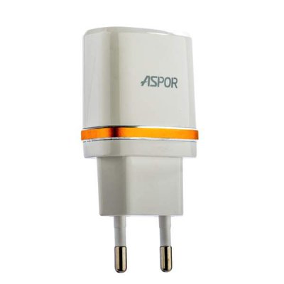 Сетевое зарядное устройство Aspor A828 + кабель Type-C 2.4A 1.2м White 52356