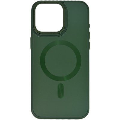 Чохол TPU+Glass Sapphire Midnight MagSafe для Iphone 15 Pro Зелений / Forest green 81244