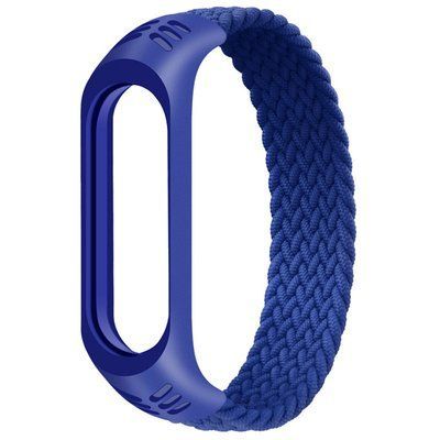 Ремешок Braided Solo Loop для Xiaomi Mi Band 3/4/5/6 S Blue 60180