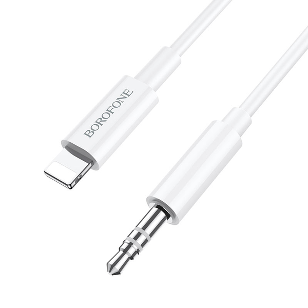 Кабель AUX Borofone BL9 Lightning to 3.5 mm White 68052