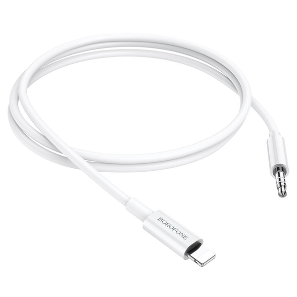 Кабель AUX Borofone BL9 Lightning to 3.5 mm White 68052