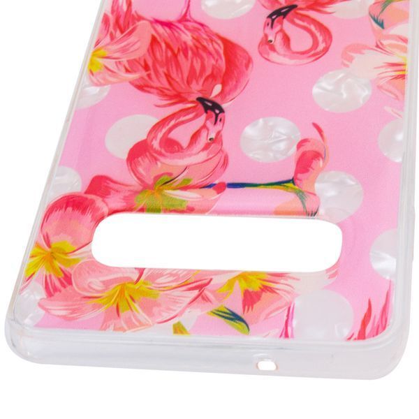 Чехол Glue Фламинго для Samsung Galaxy S10 G973 Розовый 44386