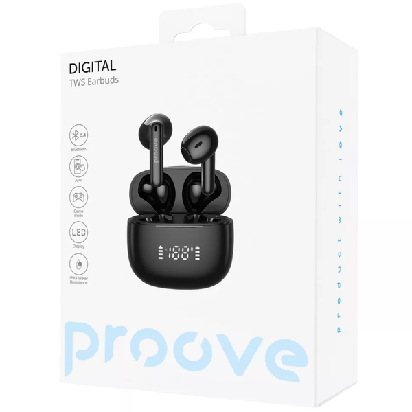Бездротові навушники Proove Digital TWS APP Black 86945