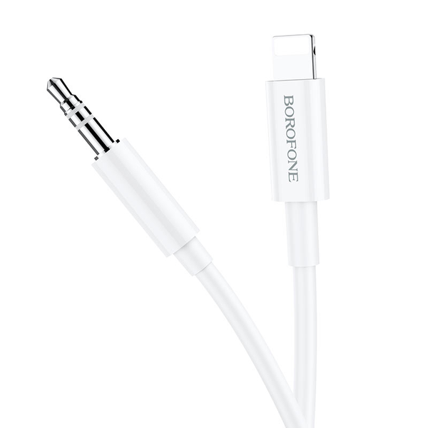 Кабель AUX Borofone BL9 Lightning to 3.5 mm White 68052