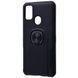 Противоударный чехол Leather Magnet Ring для Samsung Galaxy M30s / M21 Black 38146