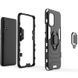 Противоударный чехол Transforme Ring для Xiaomi Mi 10 Lite Черный / Soul Black 44491 2