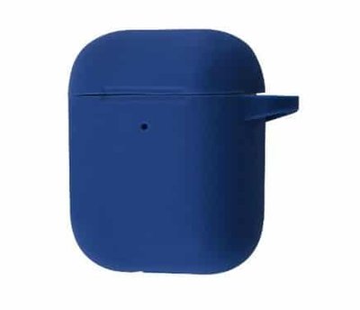 Чехол Silicone New с карабином для Apple Airpods 1/2 Blue cobalt 38908