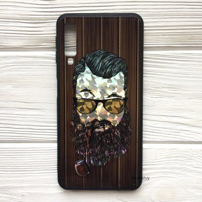 Чехол BARBER для Samsung Galaxy A7 2018 A750 с люлькой темный 32859