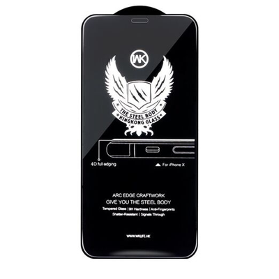 Защитное стекло 9H 4D WK Glass Steel Body для Iphone X / XS / 11 Pro Black 68357