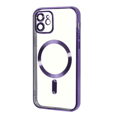 Чехол Xrome MagSafe для Iphone 12 Прозрачный / Purple 68610