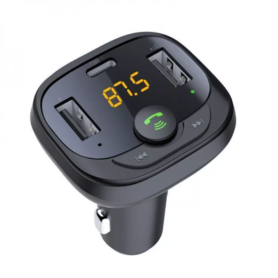 Автомобильный FM модулятор Proove Singer PD-02 Bluetooth 2USB / 1Type-C Black 80638