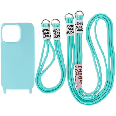 Чехол California со шнурками для Iphone 13 Бирюзовый / Marine Green 69472