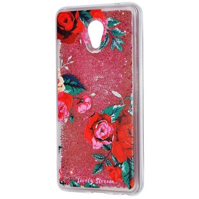 Чехол с блестками Lovely Stream для Meizu M5c Red rose 43447