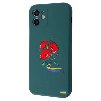Чехол патриотический WAVE Ukraine Edition MagSafe для iPhone 12 Poppies 63234