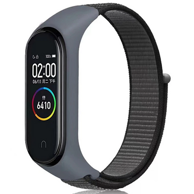 Ремінець Nylon New для Xiaomi Mi Band 3/4/5/6/7 Gray 86252