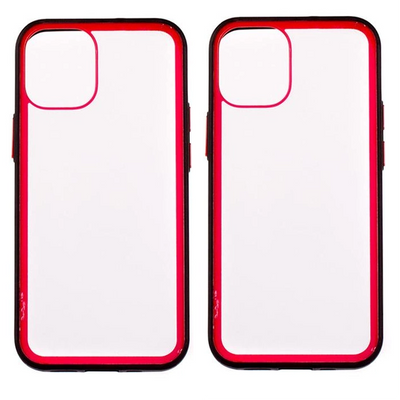 Чохол CoWay для Iphone 12 Mini Прозорий/Червоний 81931