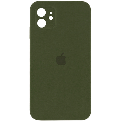 Чехол Silicone Case Square для Iphone 11 Зеленый / Dark Olive 69116
