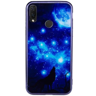 Чехол TPU+Glass Fantasy для Xiaomi Redmi 7 Лунная ночь 34139