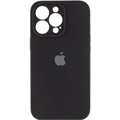 Чехол Silicone Case с защитой камеры для Iphone 14 Pro Max Черный / Black 69064