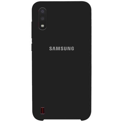 Чохол Silicone Case для Samsung Galaxy A01 Чорний / Black 39913