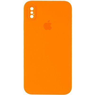 Чехол Silicone Case Square для Iphone X / XS Оранжевый / Bright Orange 53348