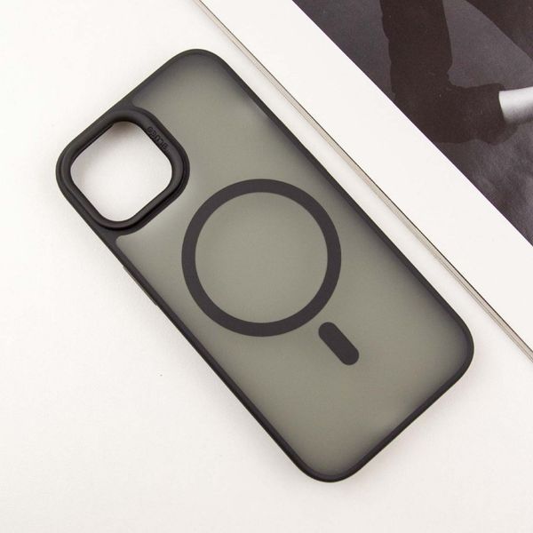 Чехол Blueo Skin Friendly Frosted MagSafe для Iphone 15 Черный 84094