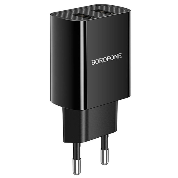 Мережевий зарядний пристрій Borofone BA53A Powerway 2USB / 2.1A Black 65092