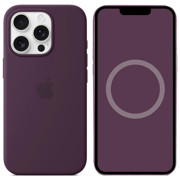 Чохол Silicone case Magsafe для Iphone 16 Pro Plum