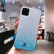 Чехол TPU+Glass с блестками Swarovski для Iphone 11 Бирюзовый 37409 2