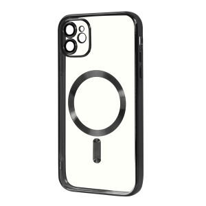 Чехол Xrome MagSafe для Iphone 12 Прозрачный / Black 68611