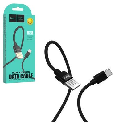 Кабель Hoco U55 OutstanDing USB to Type-C 3A 1.2м Black 43008