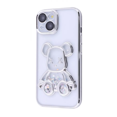 Чохол Shining Bear з блискітками для Iphone XR Silver 82403