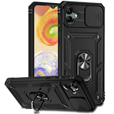 Противоударный чехол Camsh Serg Ring для Samsung Galaxy A04 Черный 68864