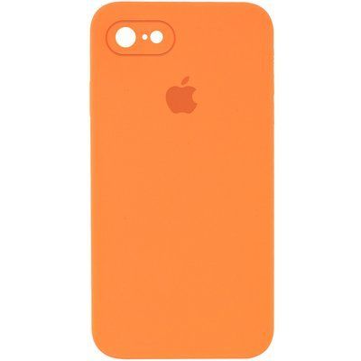 Чохол Silicone Case Square для Iphone 7 / 8 / SE 2020 Помаранчевий / Papaya 56994