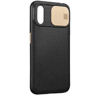 Чохол Camsh Black для Samsung Galaxy A50/A30s Чорний / Золотий 44556