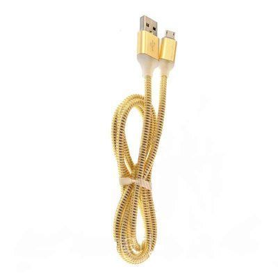 Кабель STEZ CP-1 з підсвіткою MicroUSB 2А 1м Gold 36611