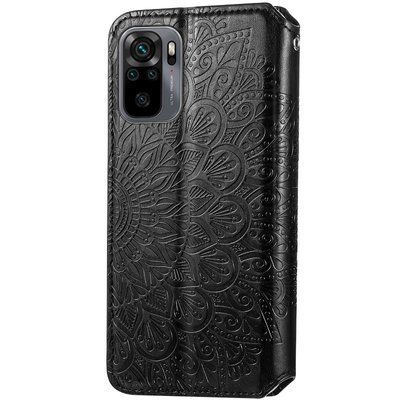 Чехол-книжка ETMA Mandal для Xiaomi Redmi Note 10 / Note 10s / Poco M5s Черный 54520