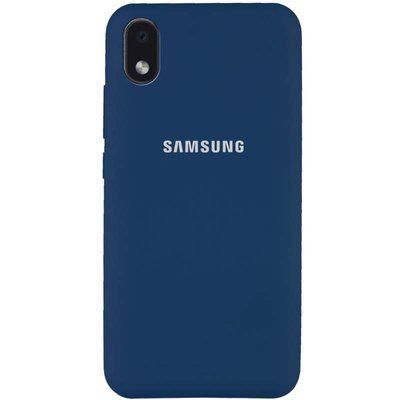 Чехол Silicone Cover для Samsung Galaxy A01 Core / M01 Core Синий / Navy Blue 53374