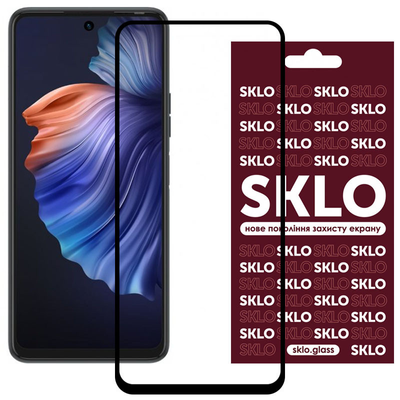 Защитное стекло Premium SKLO для Tecno Camon 18 / 18P / Spark 8 Pro Black 63841